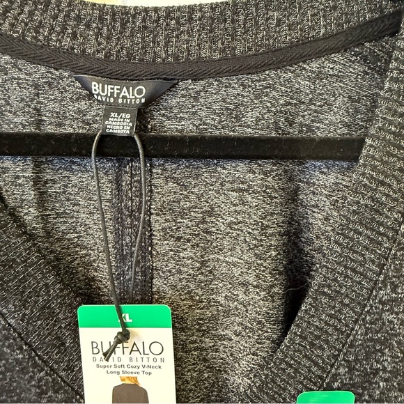 Buffalo David Bitton Charcoal V-Neck Sweater - Picture 2 of 9